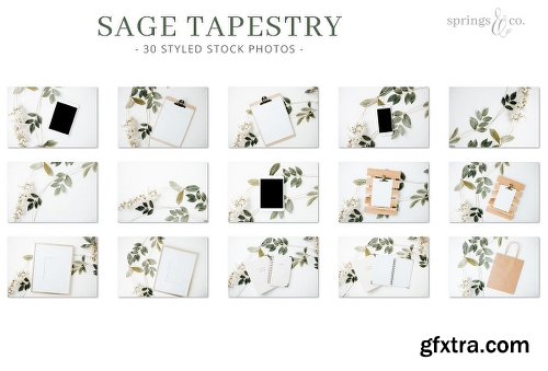 CreativeMarket Sage Tapestry Styled Stock Photos 2027795