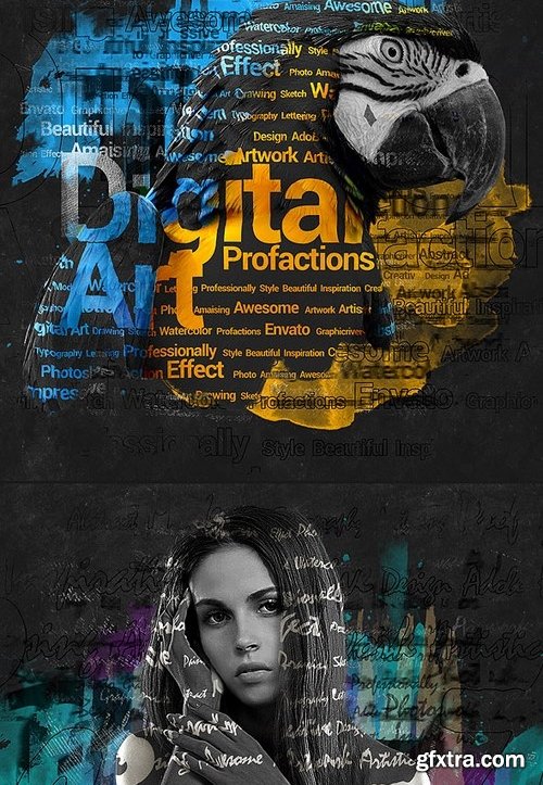 GraphicRiver - Textum - Lettering Photoshop Action 20935207