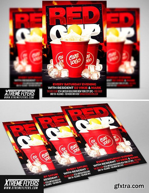 CM - Red Cup Party Flyer Template 1811324