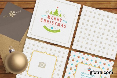 CreativeMarket 5 Christmas greeting cards 1920951