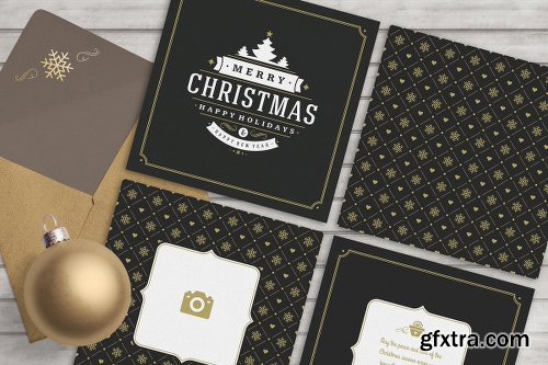 CreativeMarket 5 Christmas greeting cards 1920951