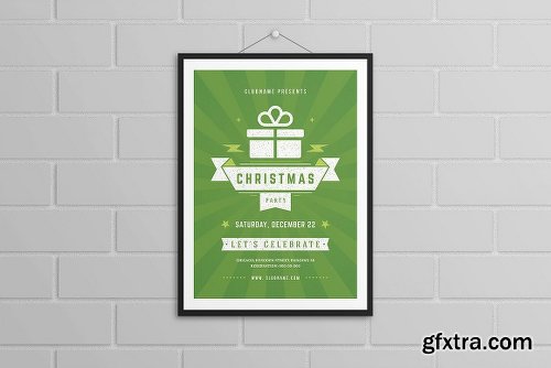 CreativeMarket Christmas party invitation flyer 1903702