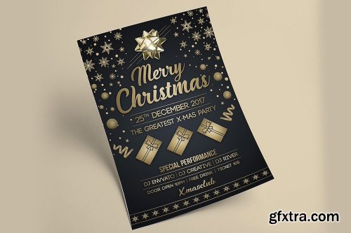 CreativeMarket Merry Christmas Flyer 2026277