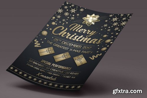 CreativeMarket Merry Christmas Flyer 2026277