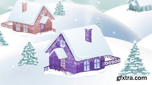 Videohive - Christmas Village Landscape - 20898385