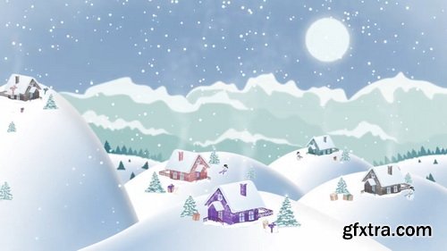 Videohive - Christmas Village Landscape - 20898385