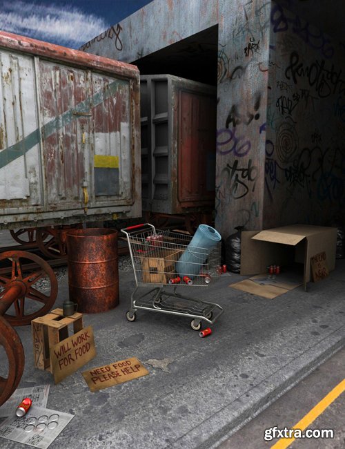 Hobo Scene Props