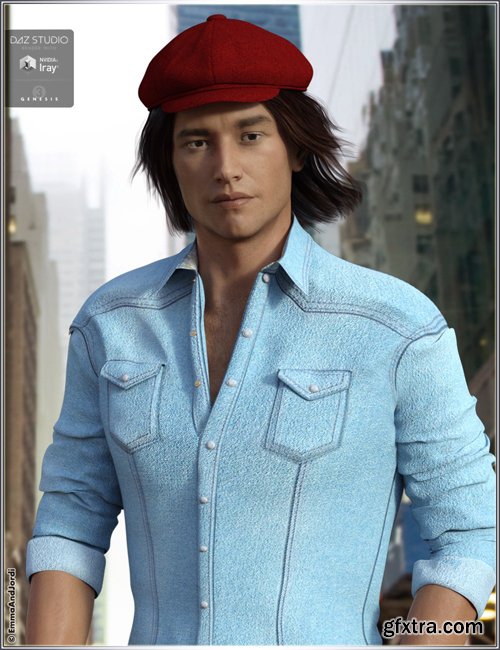 Manhattan Hair and Newsboy Cap for Genesis 3 Female(s) and Male(s)