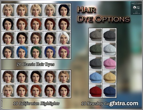 Manhattan Hair and Newsboy Cap for Genesis 3 Female(s) and Male(s)