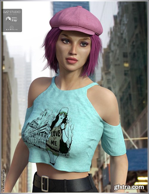 Manhattan Hair and Newsboy Cap for Genesis 3 Female(s) and Male(s)