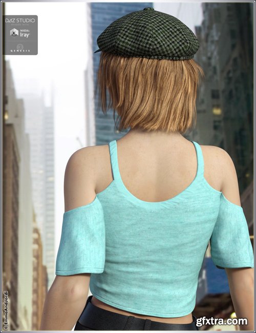 Manhattan Hair and Newsboy Cap for Genesis 3 Female(s) and Male(s)