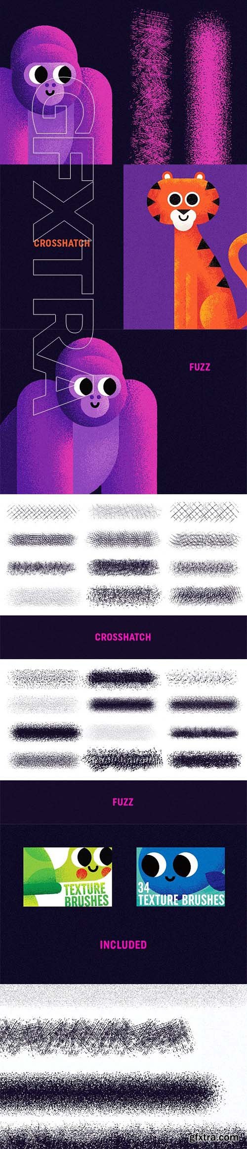 CreativeMarket - 60 Vector Texture Brushes 2020823