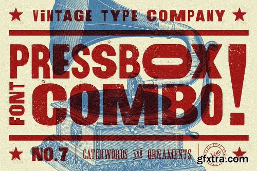 CreativeMarket PressBox Font Combo [SALE] 2027737