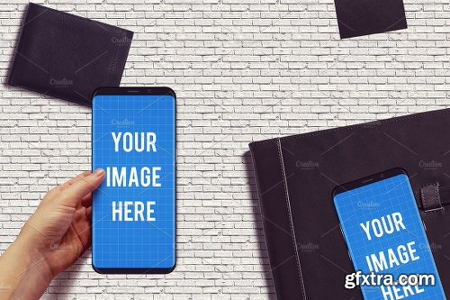 CreativeMarket Samsung Galaxy S8 Mockup 2028944