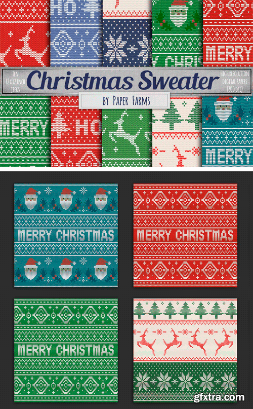 CM - Ugly Sweater Digital Paper 1952899