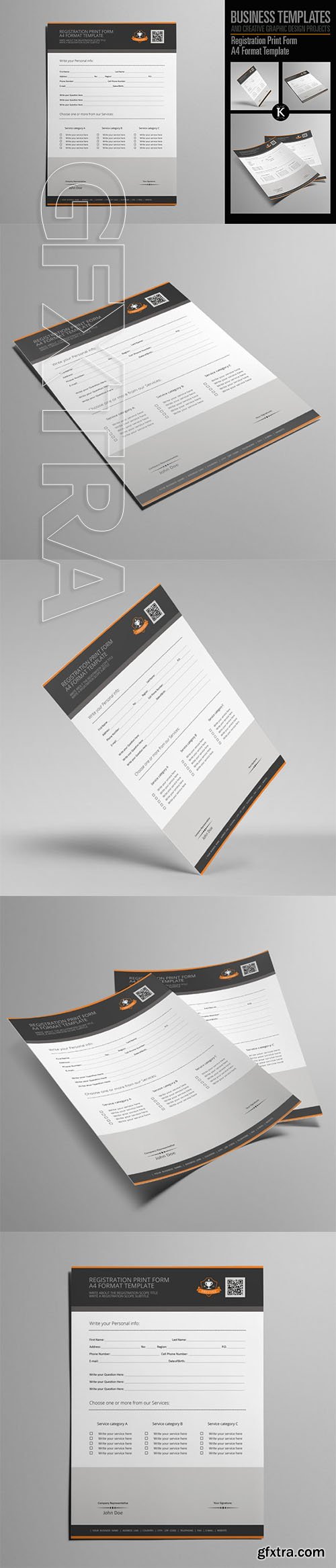 CreativeMarket - Registration Print Form A4 Format 2002509