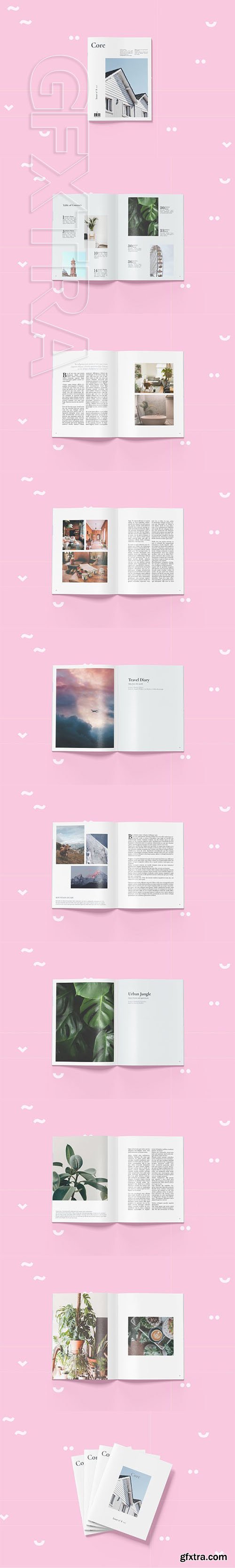 CreativeMarket - Core - Letter size Magazine Template 2036578