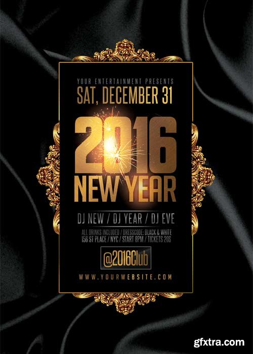 New Year V4 2018 Flyer Template