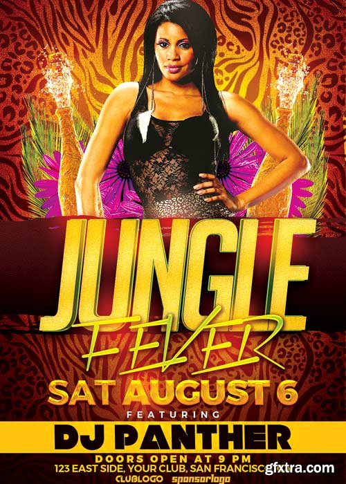 Jungle Fever Party V1 2018 Flyer Template