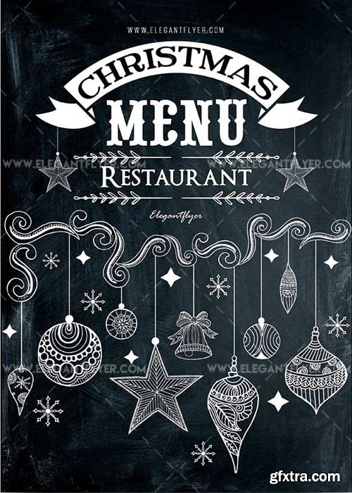 Christmas Menu Restaurant V7 2018 PSD Template