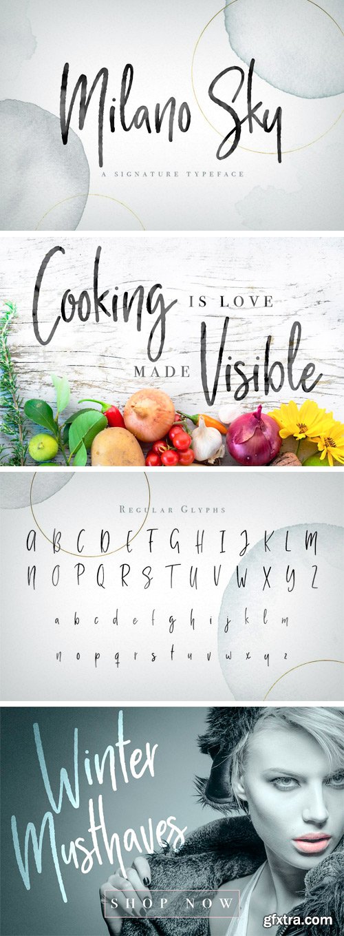 CM - Milano Sky Handwritten Font 1986530