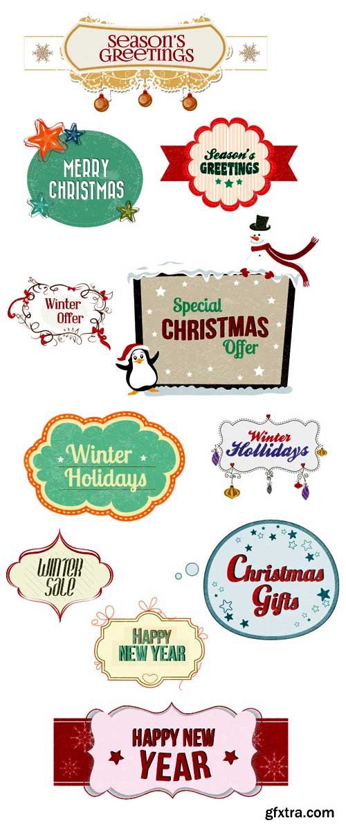 Christmas vector frames - Stock Vector