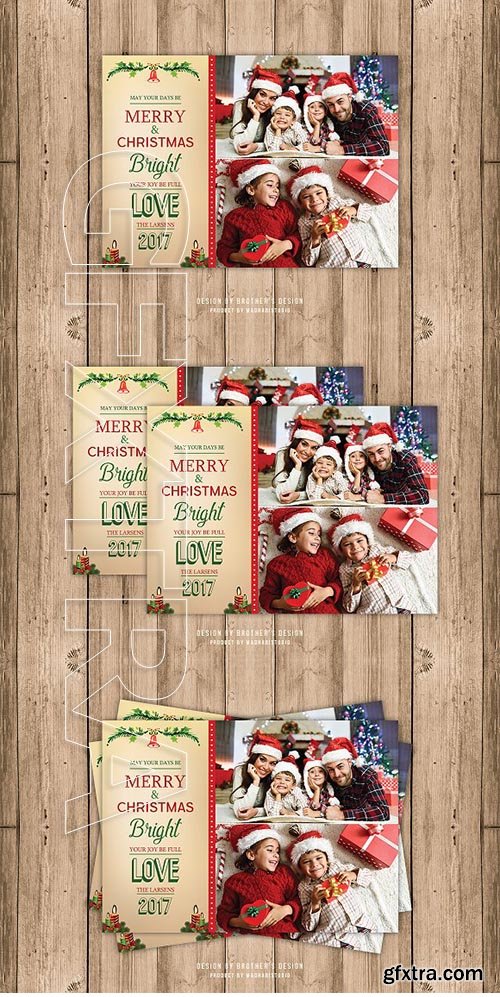 CreativeMarket - Bright Christmas Card Template 2034540