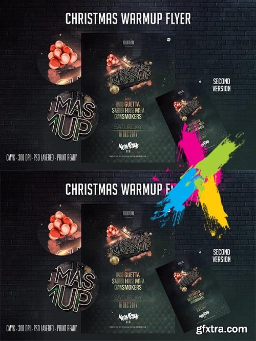 CreativeMarket - Christmas Warm Up Flyer 2035319