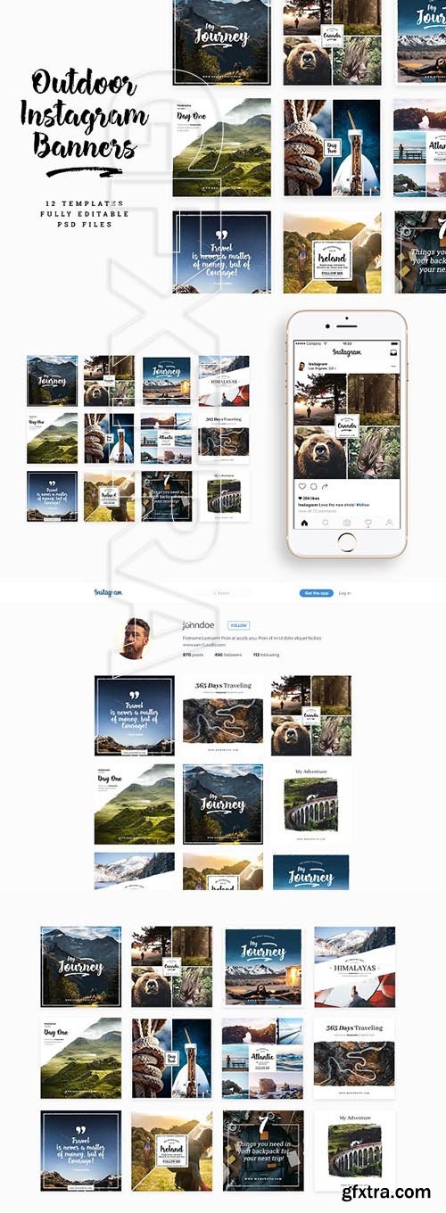 CreativeMarket - Outdoor Instagram Templates 2033736