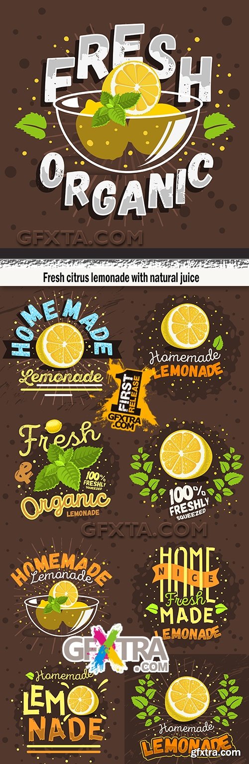 Fresh citrus lemonade with natural juice