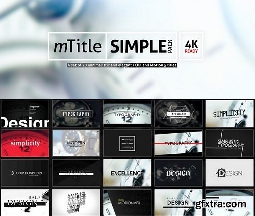 MotionVFX - mTitle Simple Pack Bundle for Final Cut Pro X & Motion 5 (macOS)