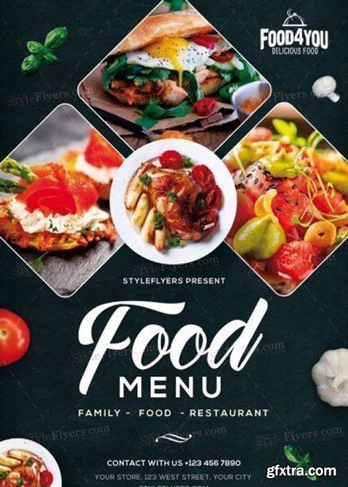 Food Menu V15 PSD Flyer Template