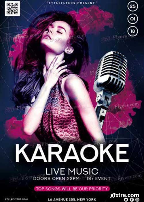 Karaoke V28 2017 PSD Flyer Template