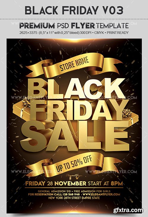 Black Friday V03 – Flyer PSD Template + Facebook Cover