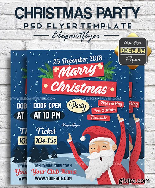 Christmas Party – Flyer PSD Template + Facebook Cover