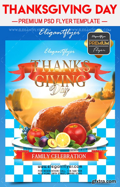 Thanksgiving Day – Flyer PSD Template + Facebook Cover