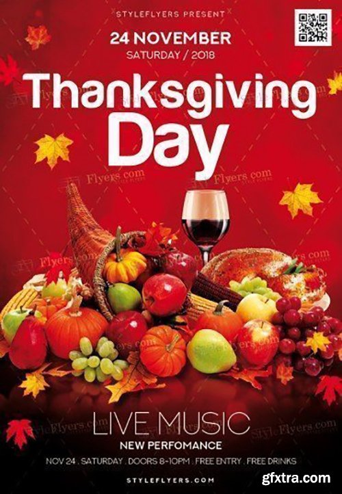 Thanksgiving Day PSD Flyer Template