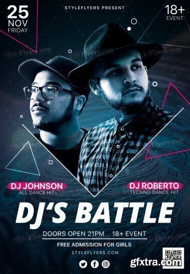 Dj’s Battle V28 PSD Flyer Template