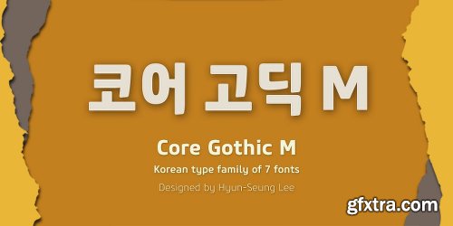 Core Gothic M Font Family - 7 Fonts