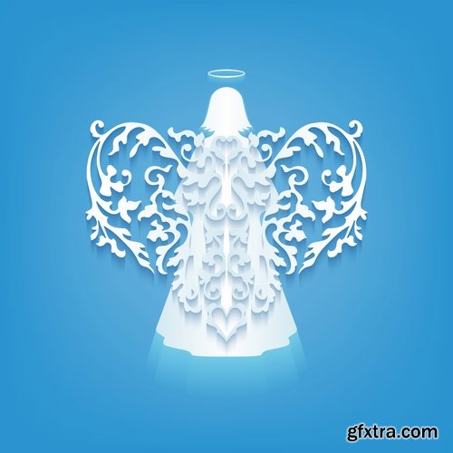 Angel wings guardian of the holy spirit 25 EPS