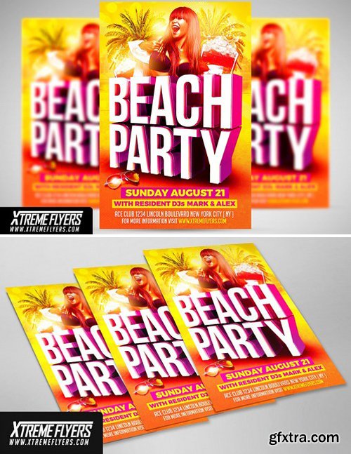 CM - Beach Party Flyer Template 1811247