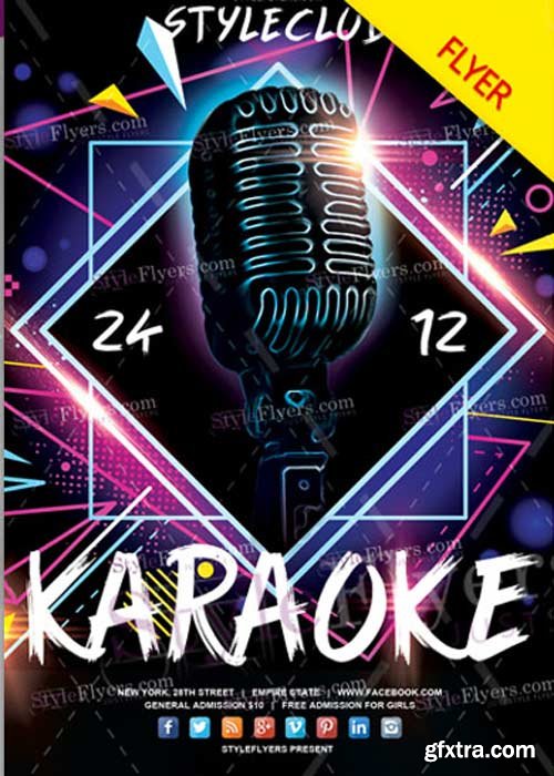 Karaoke V17 2017 PSD Flyer Template