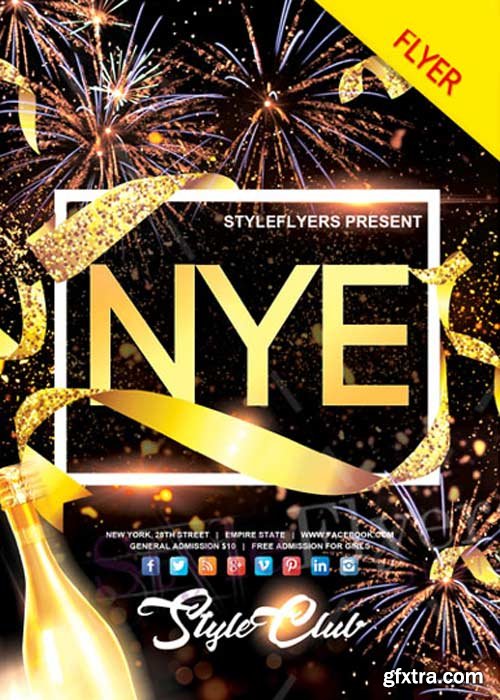 New Year V17 2017 PSD Flyer Template