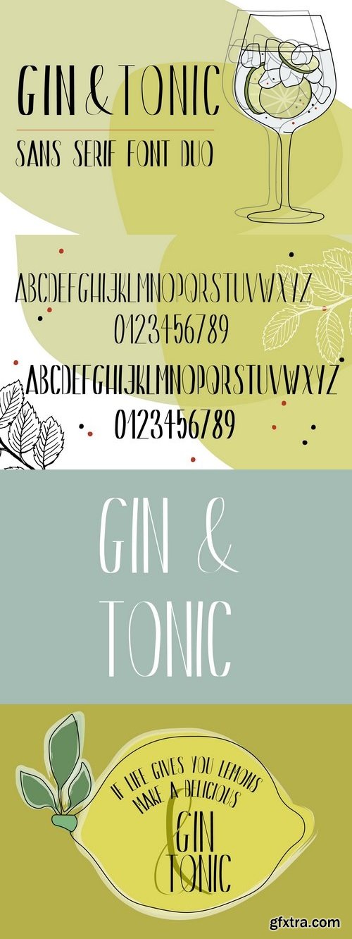 CM - Gin & Tonic | Sans Serif Font Duo 1391754