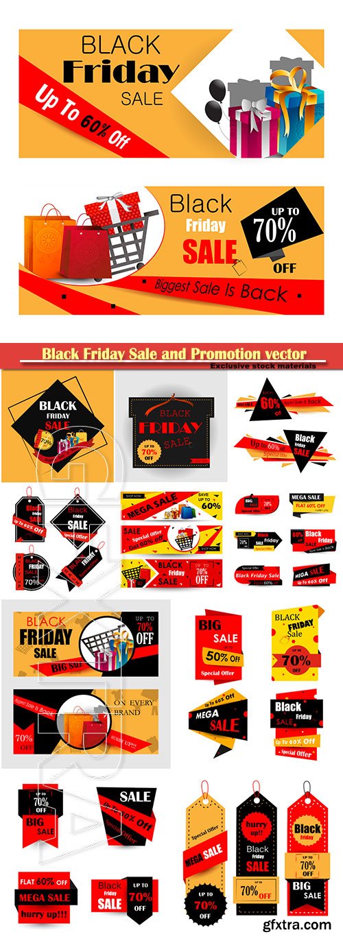 Black Friday Sale and Promotion vector banner