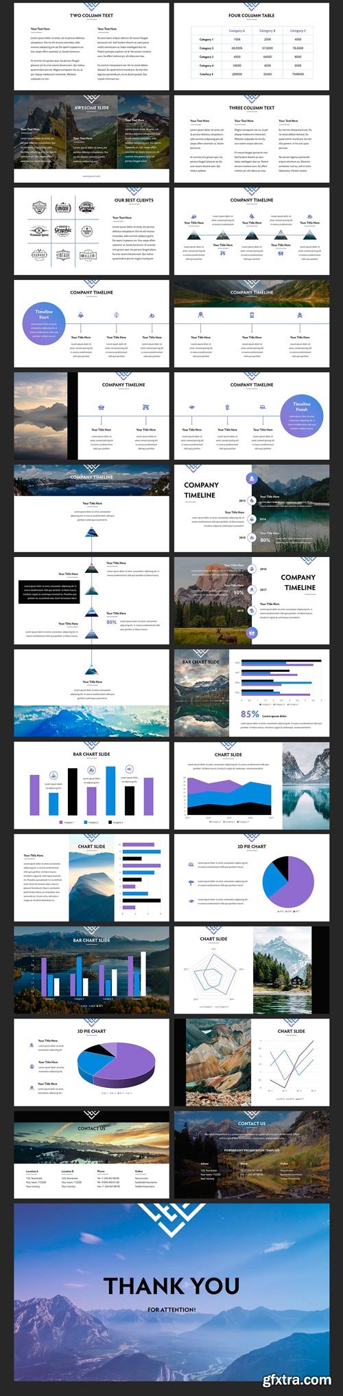 CM - Mountains - Powerpoint Template 1987072