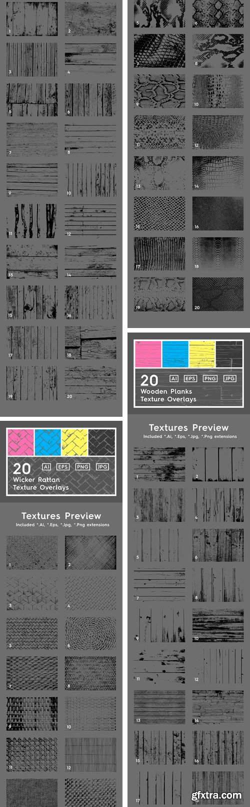 CM - 251 Natural Vector Textures Megapack 1989925