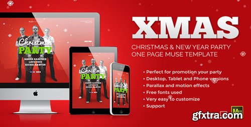 ThemeForest - XMas v1.0 - Christmas / New Year Party Muse Template - 13727150