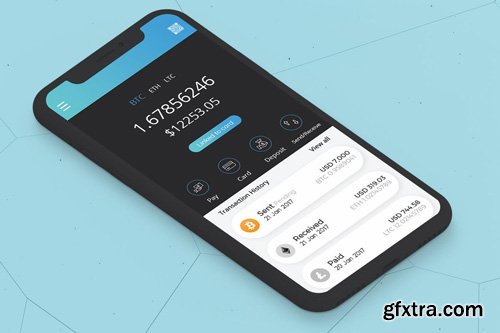 Cryptocurrency Wallet 1 Mobile Ui - H