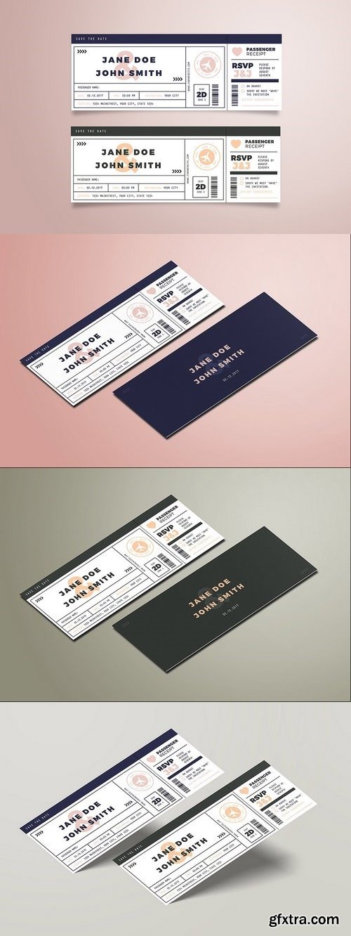 CM - Boarding Pass Wedding Invitation 1347383